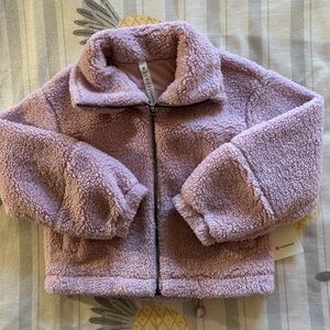 Lululemon Pink Cinchable Fleece Zip Up